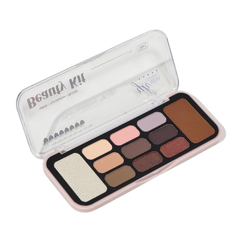 SOMBRAS DE OJOS EN PALETA DE TONOS NATURALES Y BRILLANTES YH BEJA COSMETICS 10G
