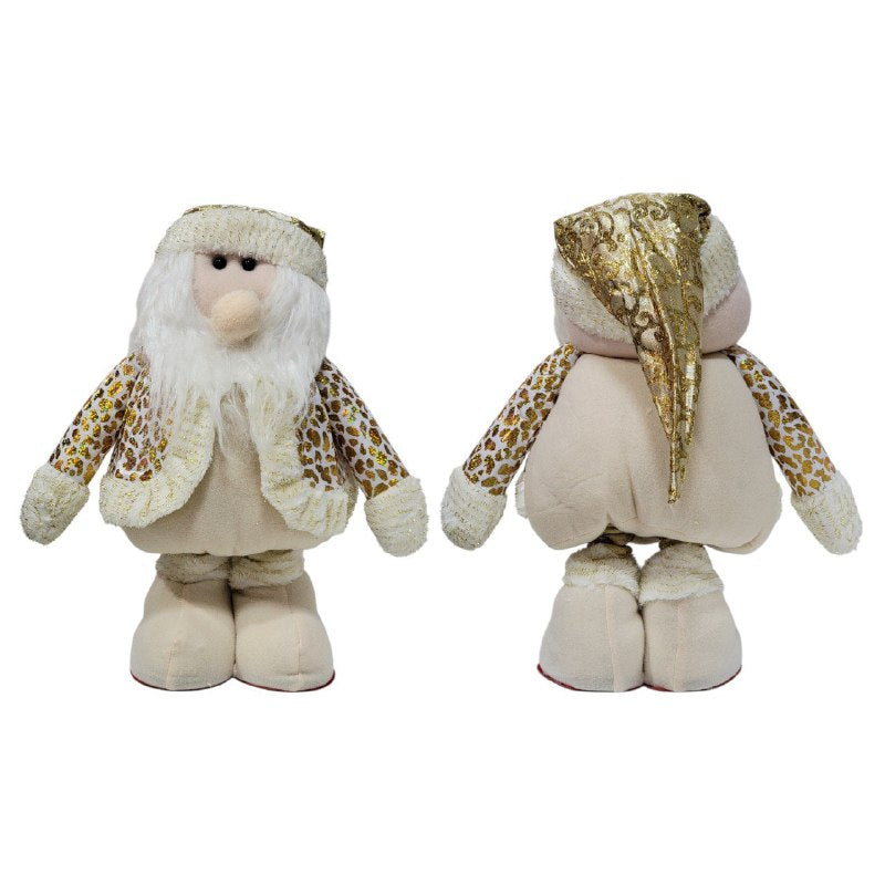DECORACION ADORNO NAVIDEÑO PELUCHE MUÑECO DE HOMBRE DE NIEVE O SANTA CLAUS ELEGANTE Y LINDO