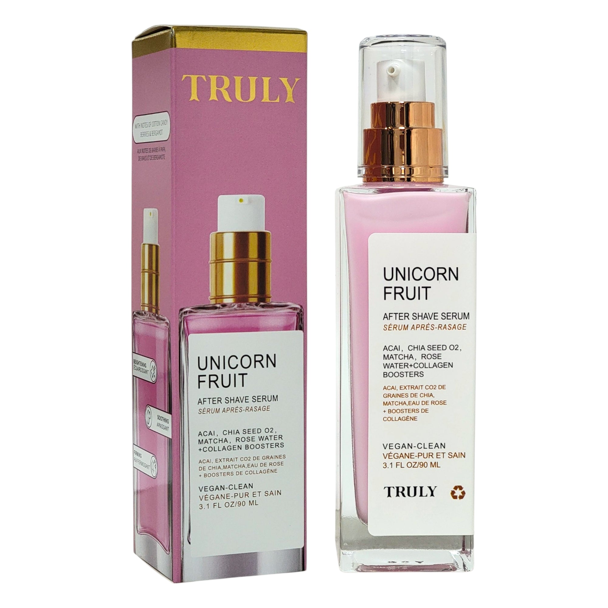 SUERO CORPORAL LIGERO AROMATICO, PARA DESPUES DE AFEITAR, RAPIDA ABSORCION, COMBATE LOS PELOS ENCARNADOS, CALMA EL ENROJECIMIENTO TRULY UNICORN FRUIT 90ML