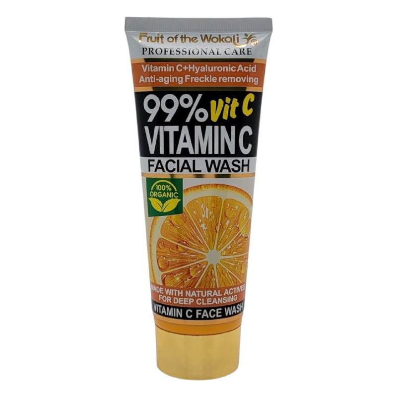 LIMPIADOR FACIAL ILUMINADOR DE USO DIARIO CON VITAMINA C FRUIT OF THE WOKALI 130ML
