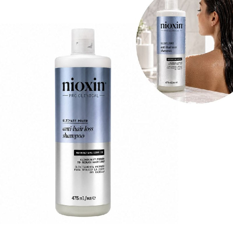 SHAMPOO ANTICAIDA Y FORTALECEDOR CAPILAR CON CAFEINA, ACIDO LAURAICO Y NIACINAMIDA NIOXIN 475ML