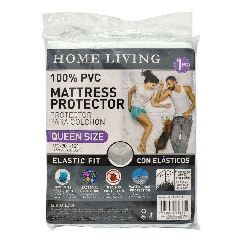 PROTECTOR PARA COLCHON TALLA QUEEN HOME LIVING 152X203+30.5CM