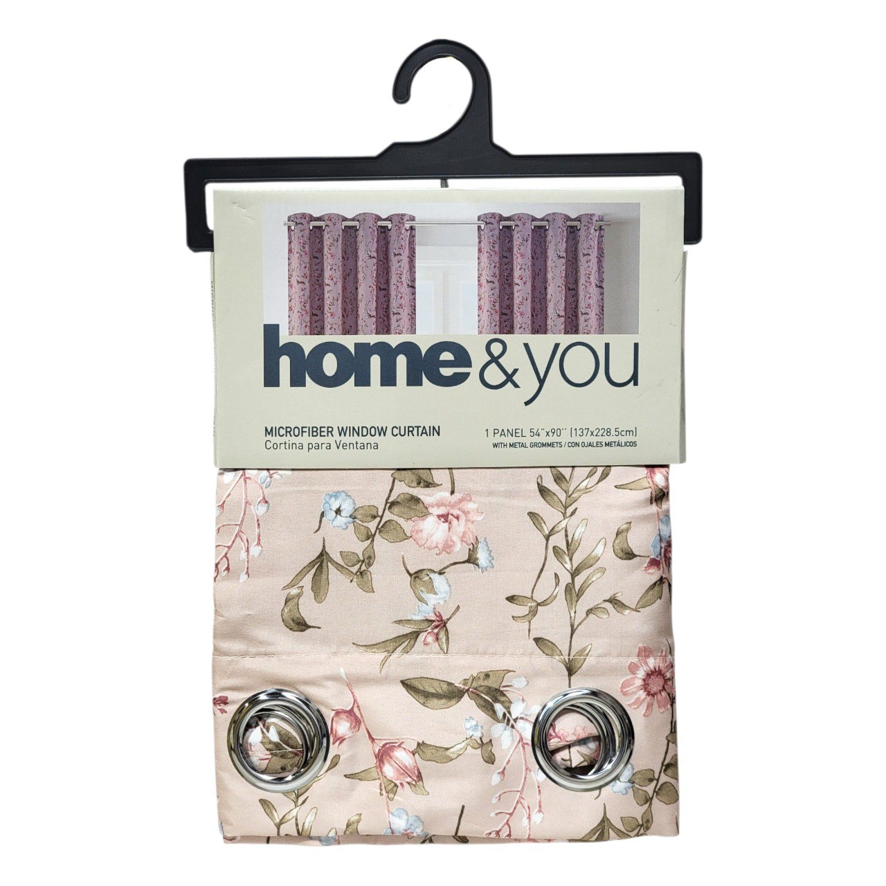 CORTINA PARA VENTANA  CON DISEÑO FLORAL 1 PANEL HOME&YOU 137X228CM