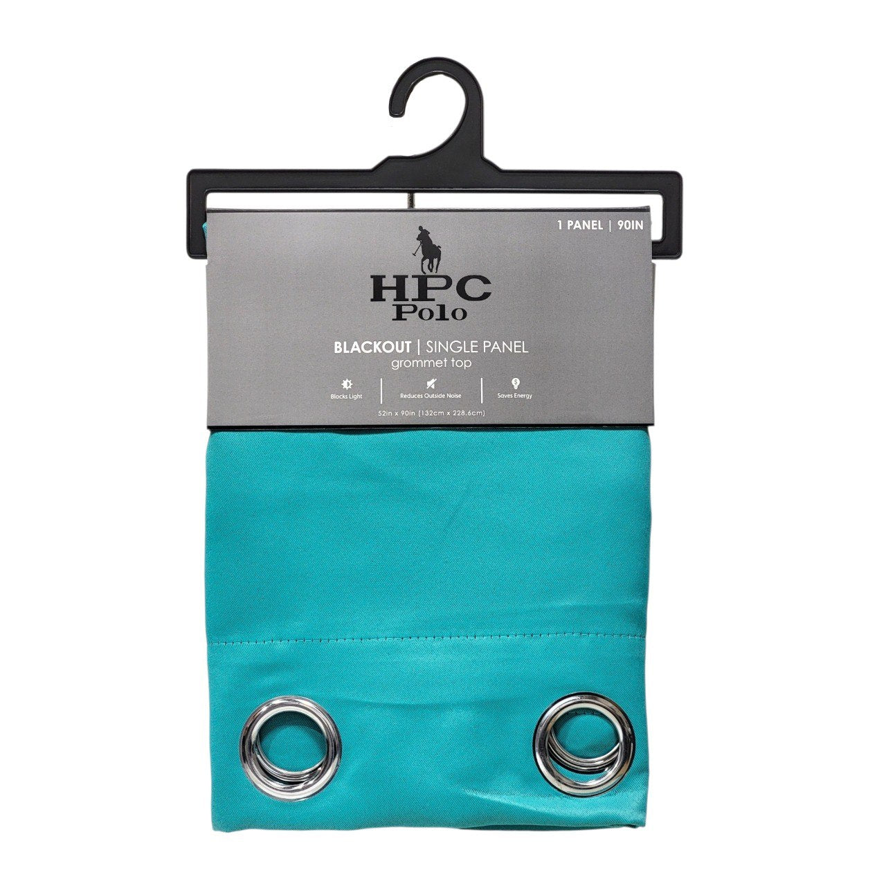 CORTINA BLACKOUT COLOR TURQUESA CON OJALES DE METAL 1 PANEL HPC POLO 132X228CM