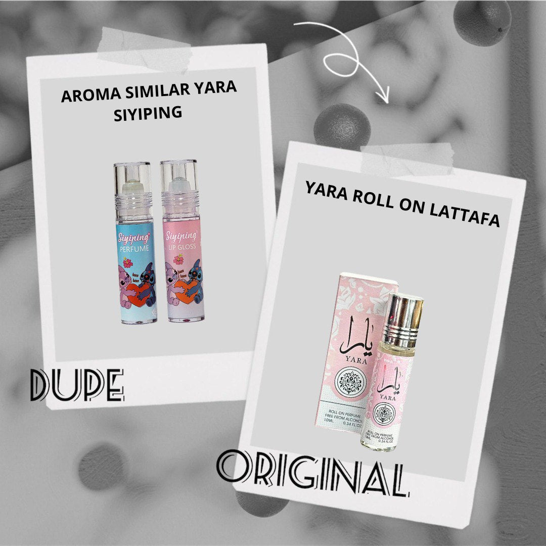 BRILLO LABIAL LIP CON AROMA SIMILAR YARA, LIP LABIAL PERFUMADO HIDRATANTE EN SET DE 2 PIEZAS SIYIPING