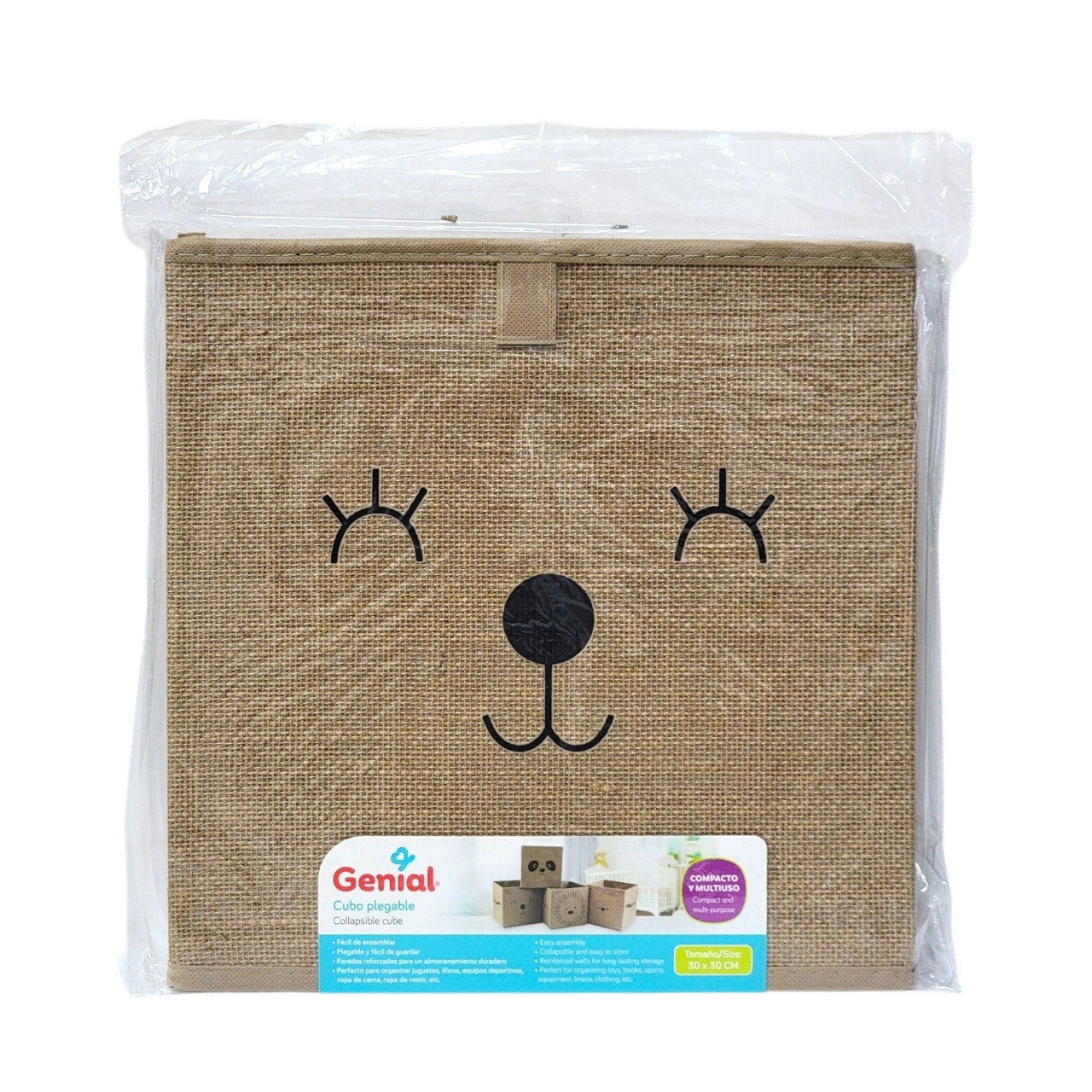 ORGANIZADOR CAJA DE ALMACENAMIENTO PLEGABLE MULTIUSO GENIAL 30X30CM