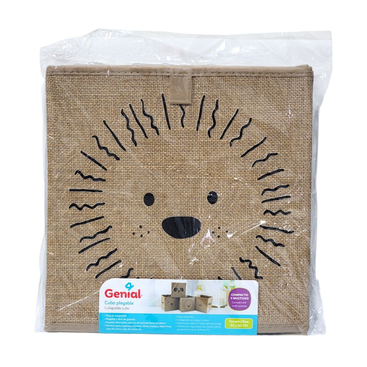 ORGANIZADOR CAJA DE ALMACENAMIENTO PLEGABLE MULTIUSO GENIAL 30X30CM
