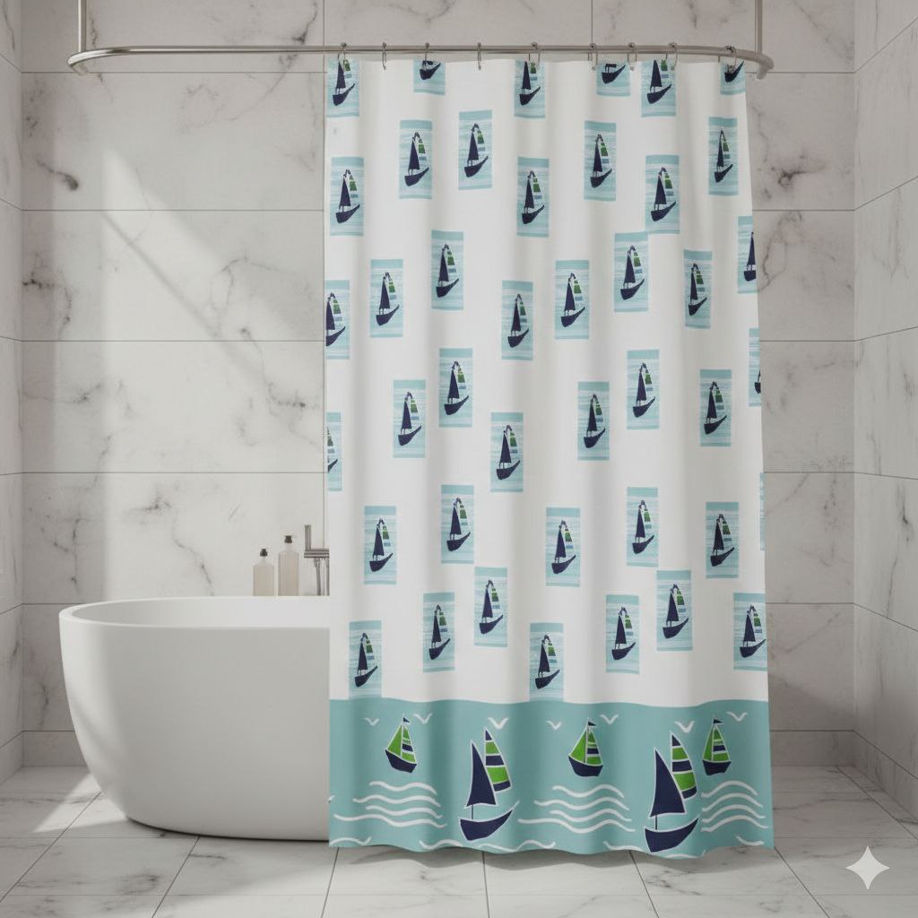 CORTINAS PARA BAÑO DE PEVA PALM SPRINGS HOMES 180X180CM