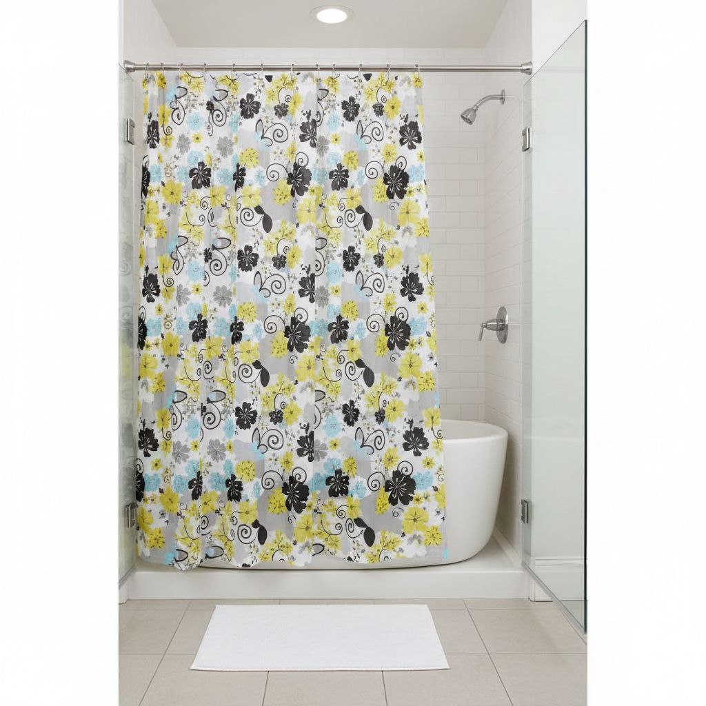 CORTINAS PARA BAÑO DE PEVA PALM SPRINGS HOMES 180X180CM