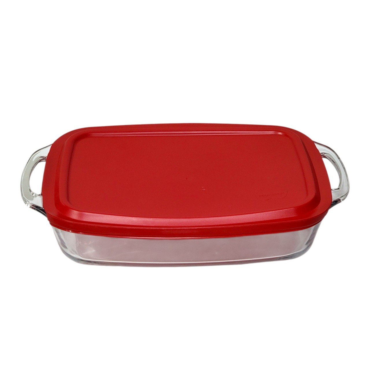 RECIPIENTE DE COCINA CON TAPADERA DE GOMA Y AGARRADERA DE VIDRIO TEMPLADO MARINEX 9X24X37CM