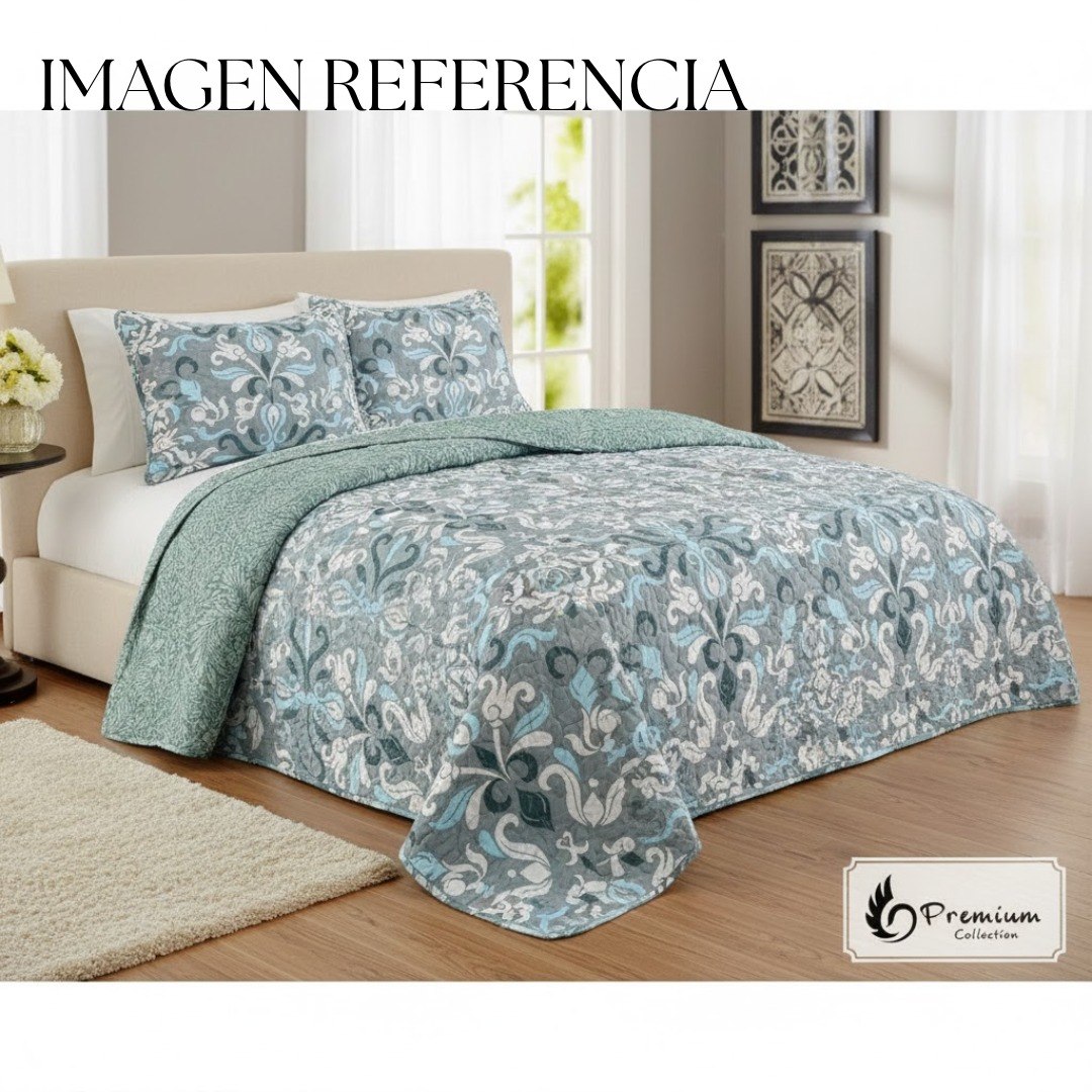 JUEGO DE SABANAS CAMERA TIPO EDREDON REVERSIBLE DE 3PCS KING BENELI HOME