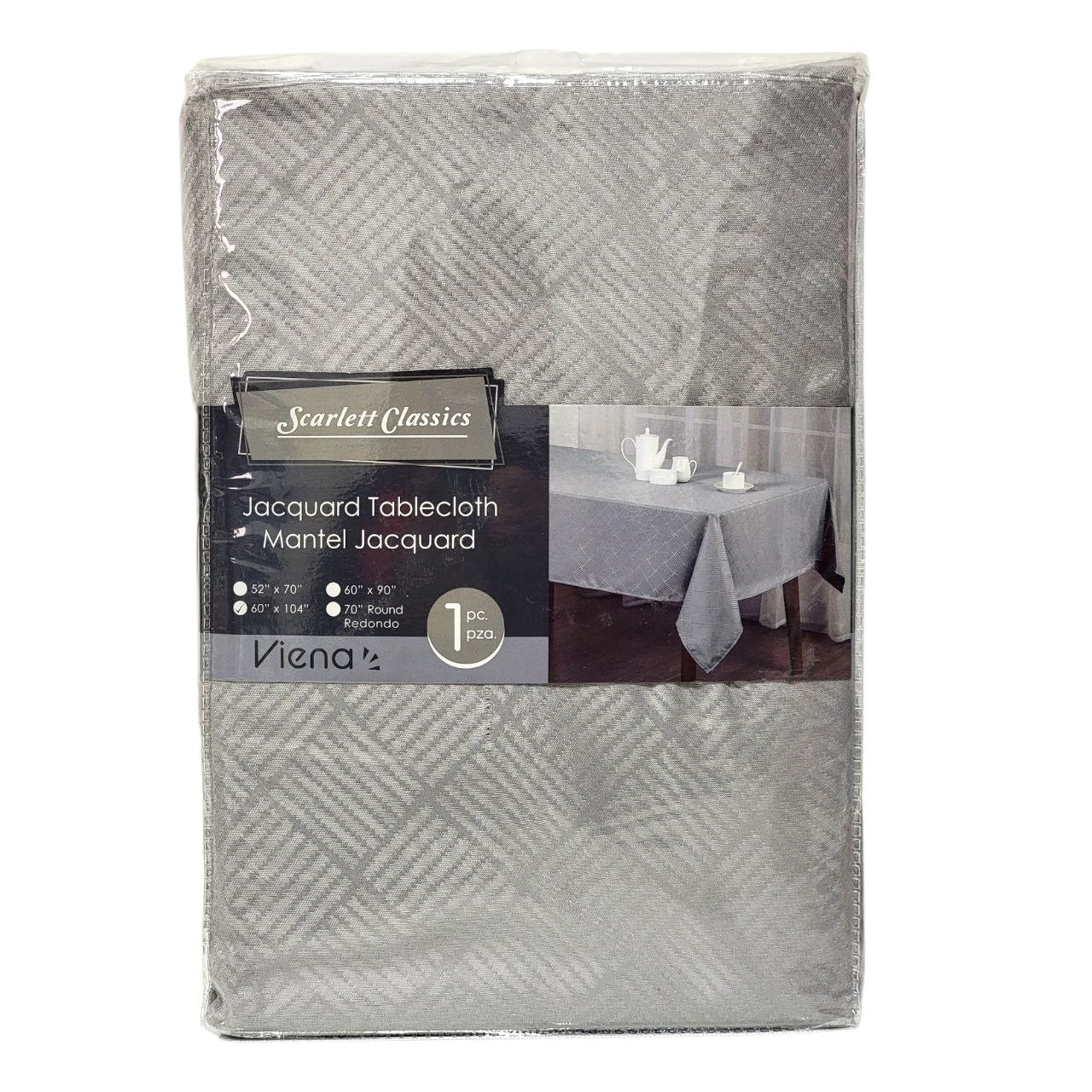 MANTEL DE TELA LISA VIENA JACQUARD SCARLETT CLASSICS 152.4X264.16CM