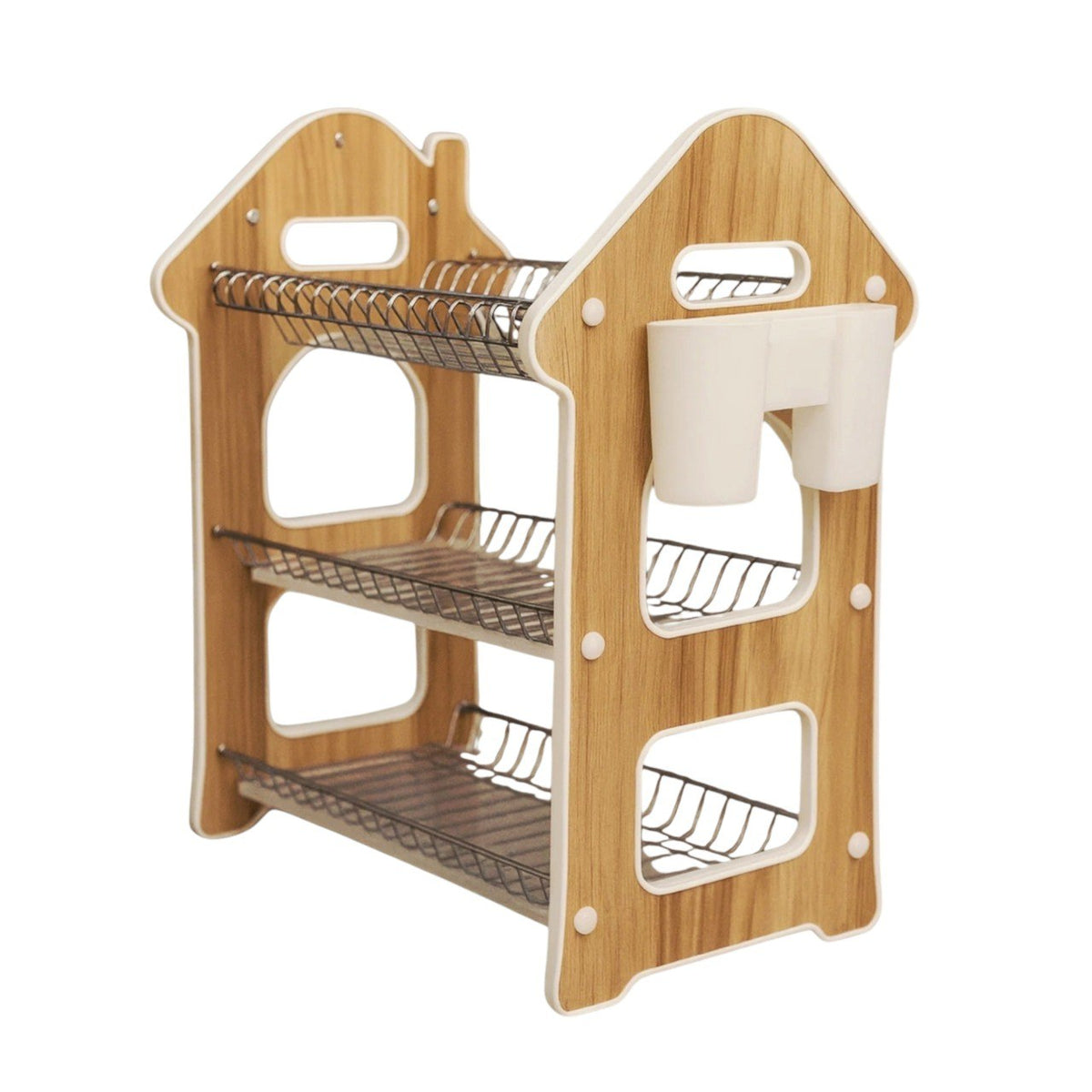 ESTANTE ORGANIZADOR Y ESCURRIDOR DE COCINA DE 3 NIVELES 57X13X32CM