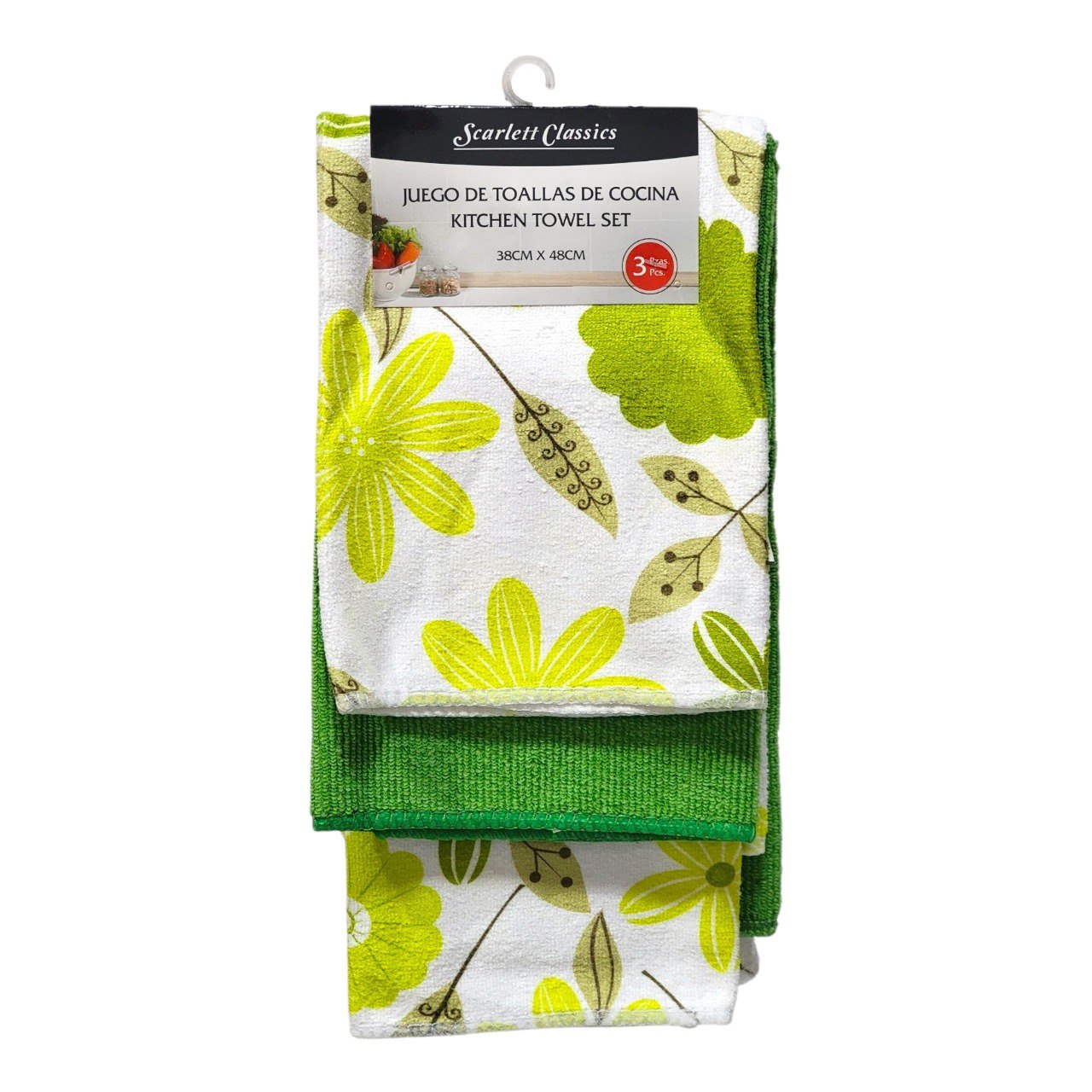 SET DE TOALLAS Y PAÑOS DE COCINA 4PCS SCARLETT CLASSICS 38X48CM