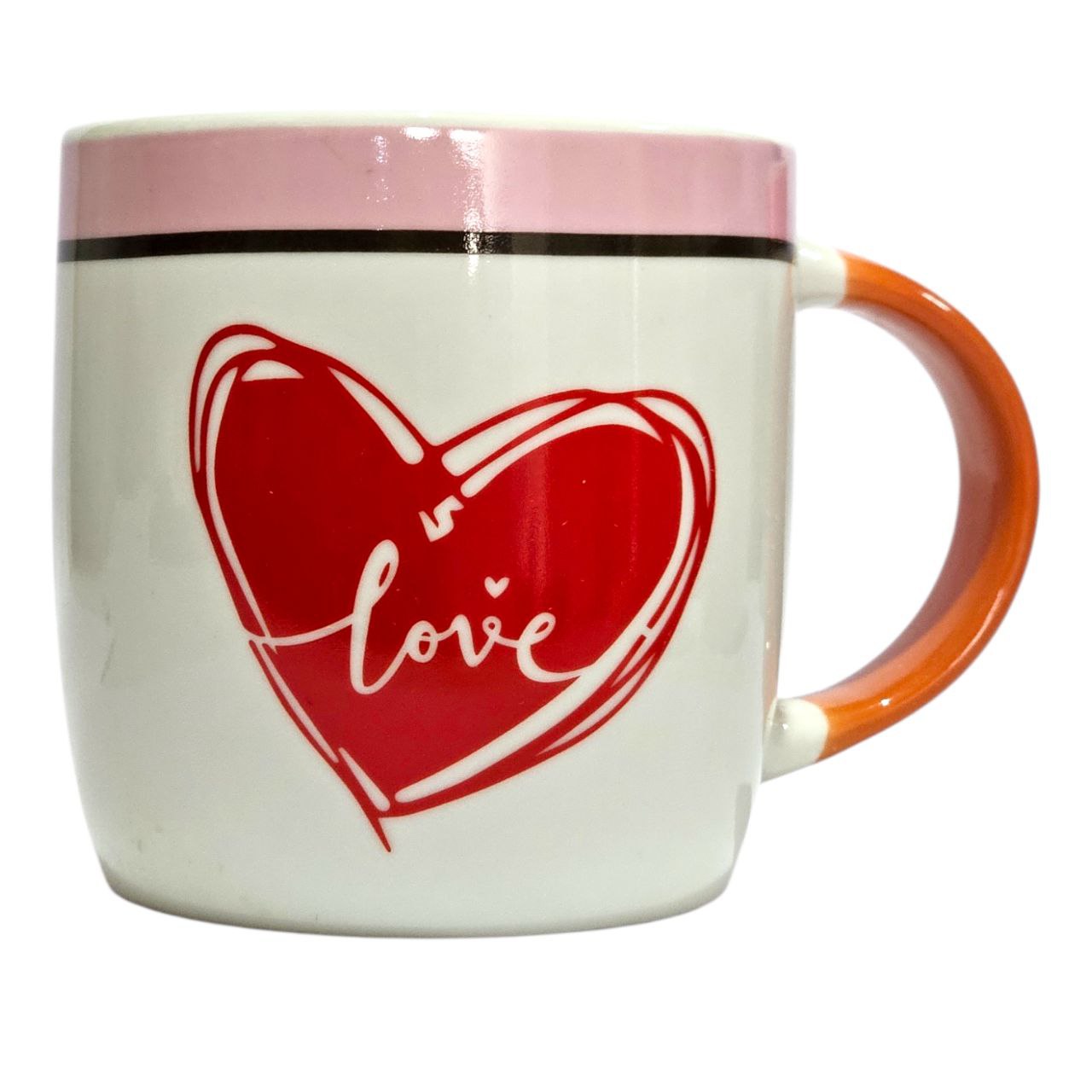 TAZAS DISEÑO ROMANTICO EN BLANCO Y TONALIDADES ROSAS 7CM