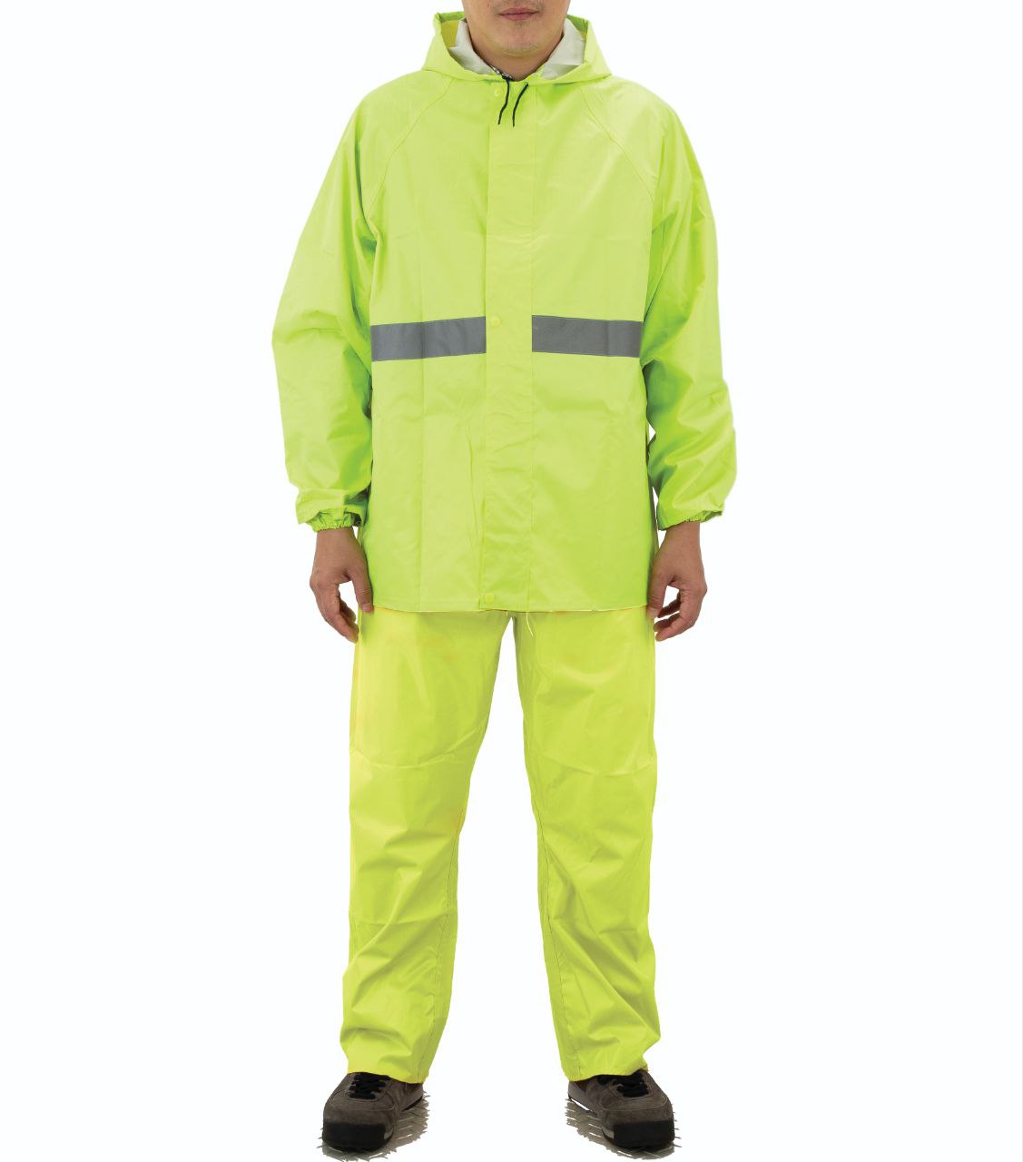 CAPOTE TRAJE DE SEGURIDAD IMPERMEABLE Y REFLECTIVO MAX MOTOR 2PCS