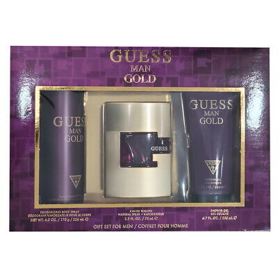 SET GUESS MAN GOLD 3/P EDT 75ML