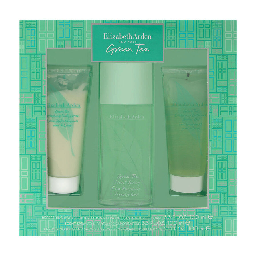 SET GREEN TEA 3 PCS SET: 3.4 EAU DE PARFUM SPRAY + 3.4 BODY LOTION + 3.4 SHOWER GEL