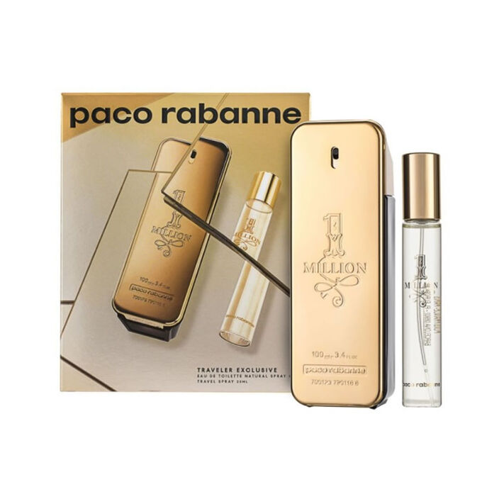 SET PACO RABBANE ONE MILLION MEN ( 2 PC SET ) 100 ml-. + TRAVEL SP 20ML