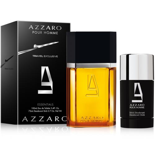 AZZARO 2 PCS SET FOR MEN: 100 ML EAU DE TOILETTE SPRAY + 2.2 DEODORANT STICK