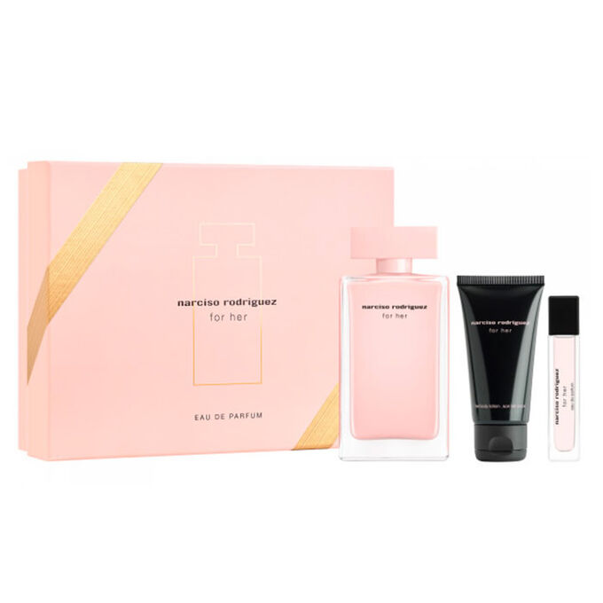 SET NARCISO RODRIGUEZ FOR HER,  EDP 100ml-10ml, BODY LOCION 50 ML