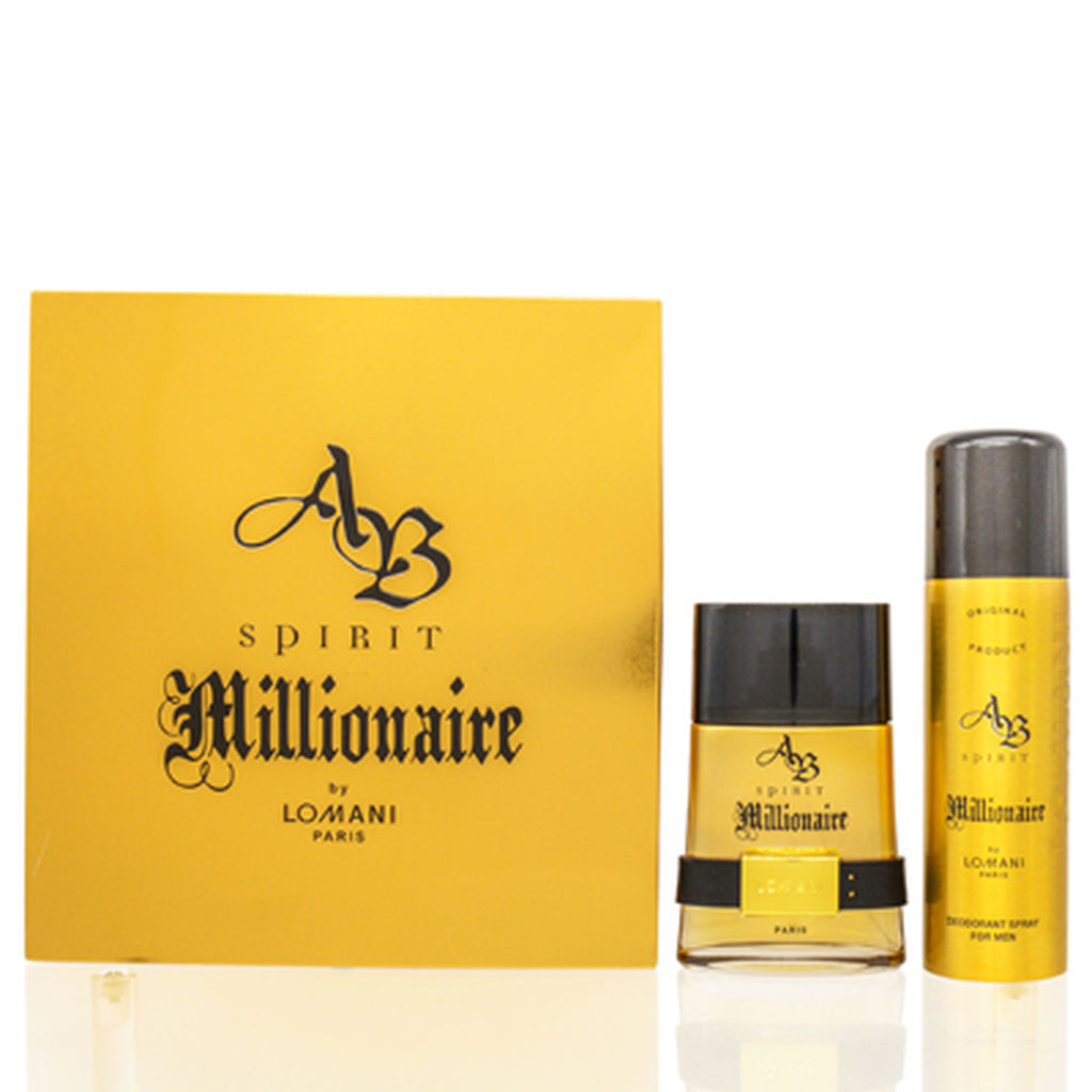 SET LOMANI AB SPIRIT MILLIONAIRE 2/P (M) EDT SPRAY 3.3 OZ DESODORANTE SPRAY 6.6 OZ EN CAJA DE REGALO 100ML