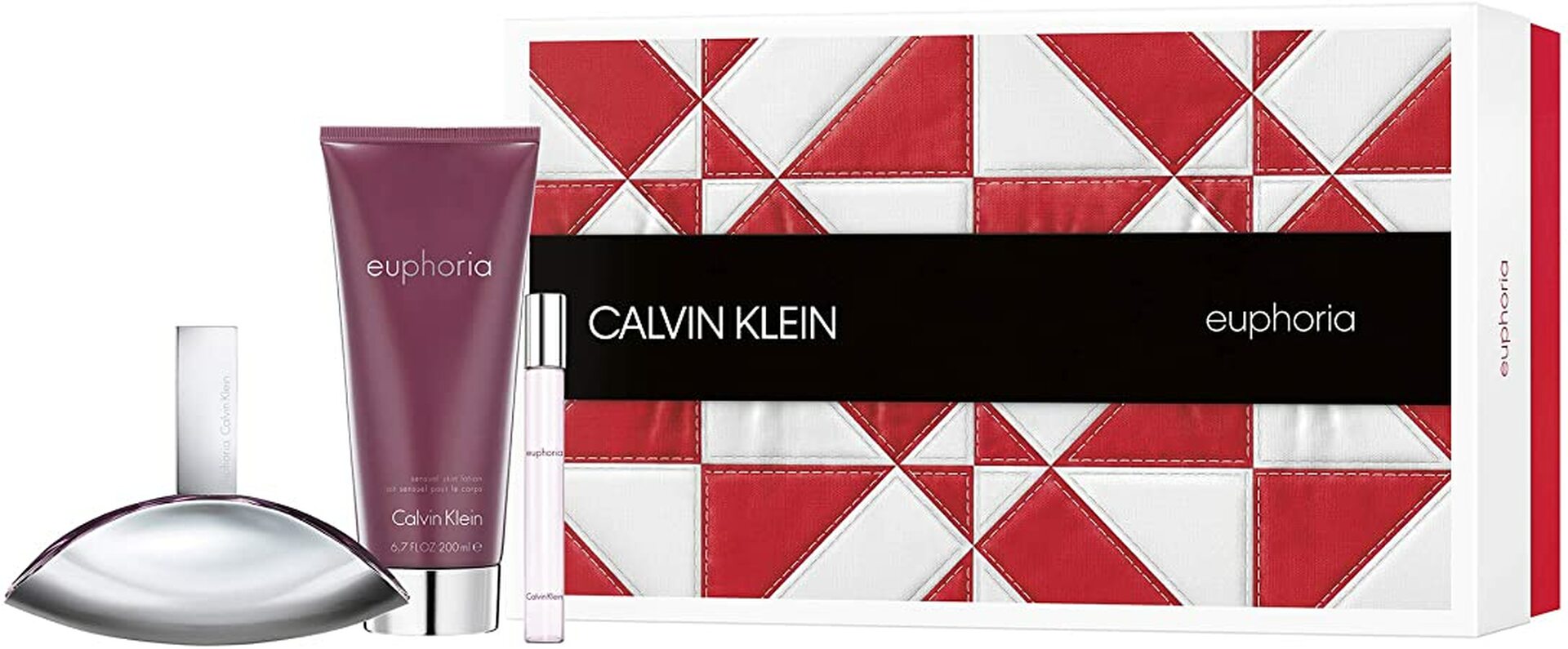 SET CALVIN KLEIN EUPHORIA 3/P DAMA EDP  100 ML,10 ML --LOCION CORPORAL 200 ML -