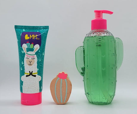 SET DE BAÑO PARA NIÑAS EAU MY LLAMA BOMBA EFERVECENTE DE BAÑO,CREMA CORPORAL,GEL DE BAÑO