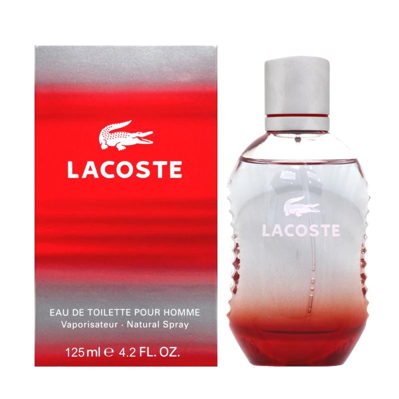 LACOSTE POUR HOMME RED MEN 4.2 OZ. 125ML EDT SPRAY