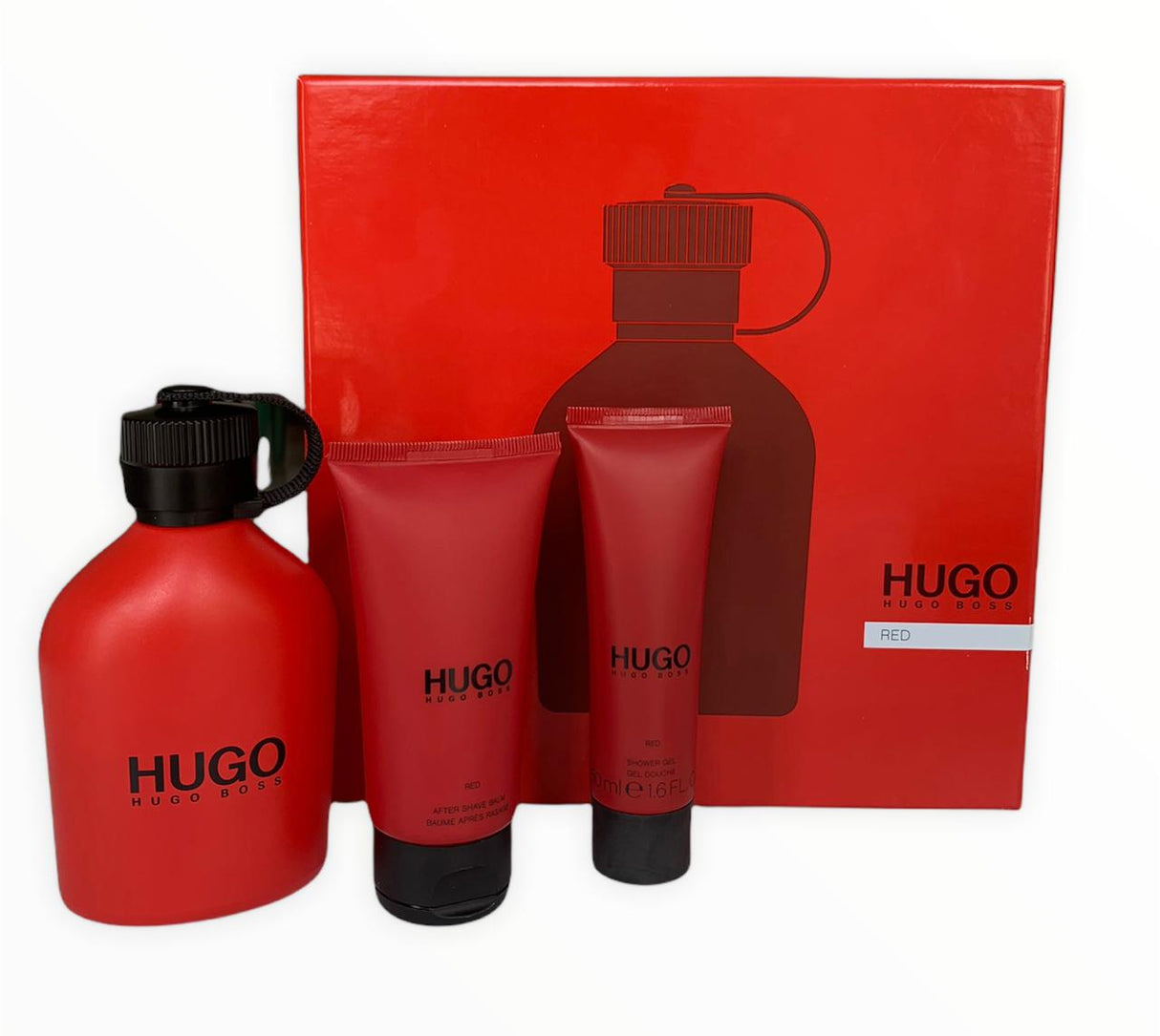 SET HUGO BOSS RED 3/P MEN 150 ML