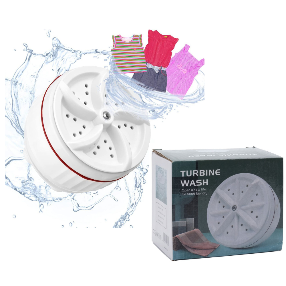 LAVADORA MINI TURBO PORTATIL PARA ROPA LIGERA USB MINI WASH