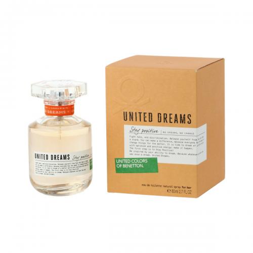 BENETTON UNITED DREAMS STAY POSITIVE  EAU DE TOILETTE SPRAY FOR WOMEN 80 ML