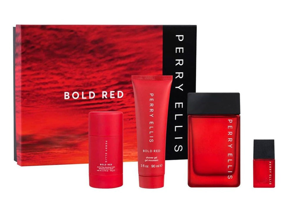 SET PERRY ELLIS MEN'S BOLD RED EUA DE TOILETTE SPRAY 3.4 FL.OZ 100ML