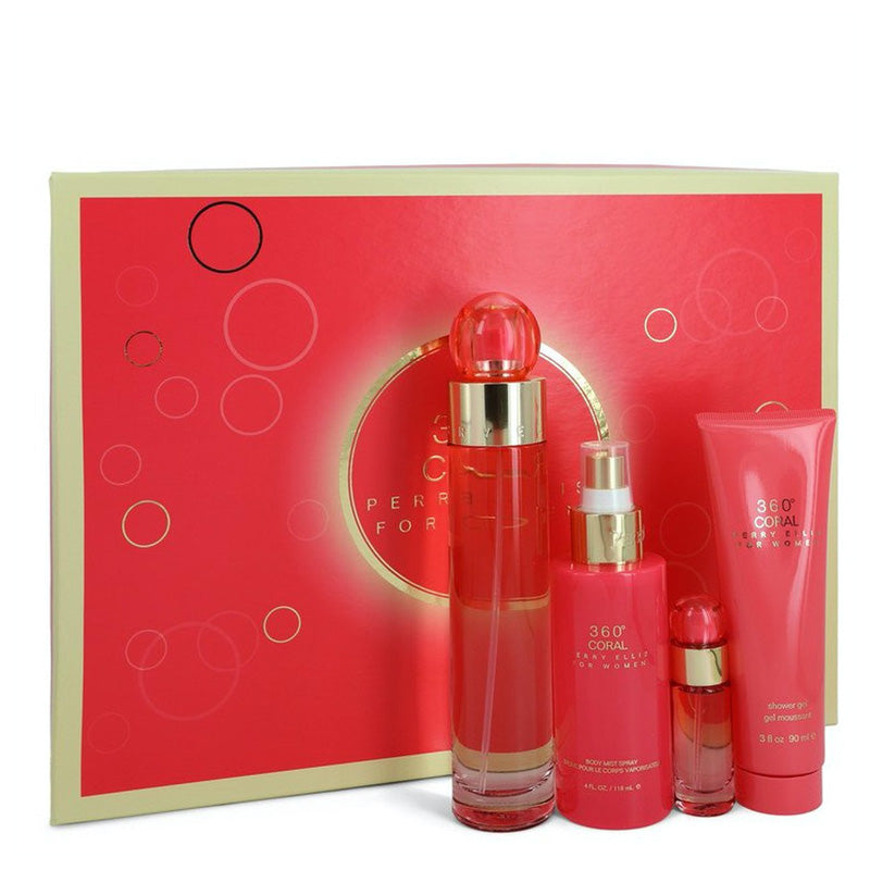 SET PERRY ELLIS 360 CORAL 4/P DAMA PRESENTACION 1