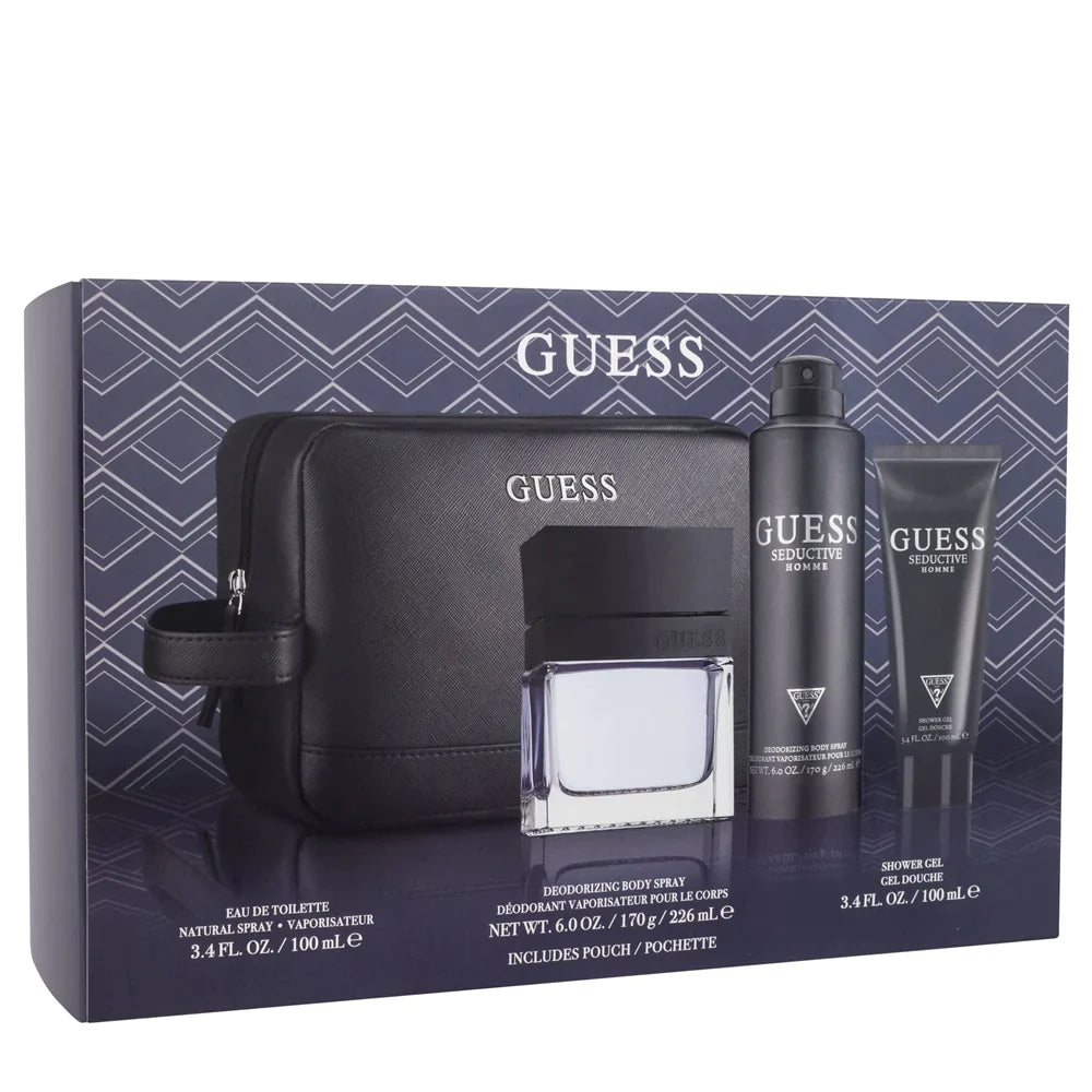 SET GUESS SEDUCTIVE HOMME EDT 100ML, BODY SPRAY 226ML, SHOWER GEL 100ML