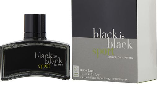 BLACK IS BLACK SPORT BY NUPARFUMS 3.4 OZ 100ML EDP SPRAY FOR MEN