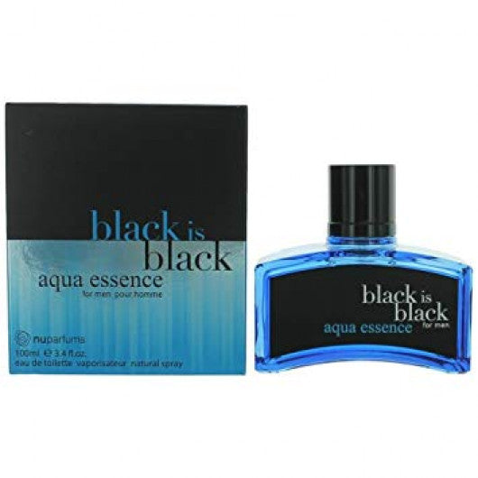 BLACK IS BLACK AQUA ESSENCE BY NUPARFUMS 3.4 OZ 100ML EDP SPRAY FOR MEN