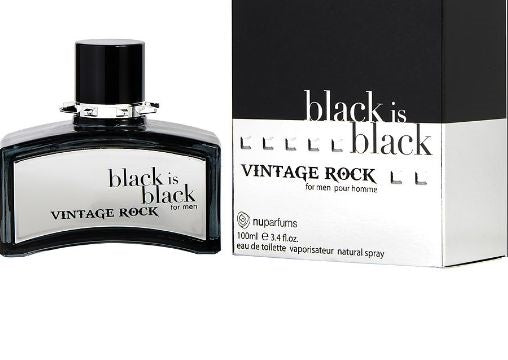 BLACK IS BLACK VINTAGE ROCK BY NUPARFUMS 3.4 OZ 100ML EDP SPRAY FOR MEN