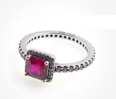 PANI1466A ANILLO PIEDRA FUCSIA PANDORA, PLATA 925