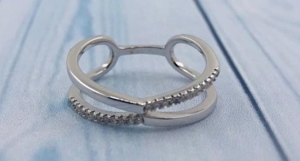 PANI377 ANILLO CON CIRCONES, PLATA 925