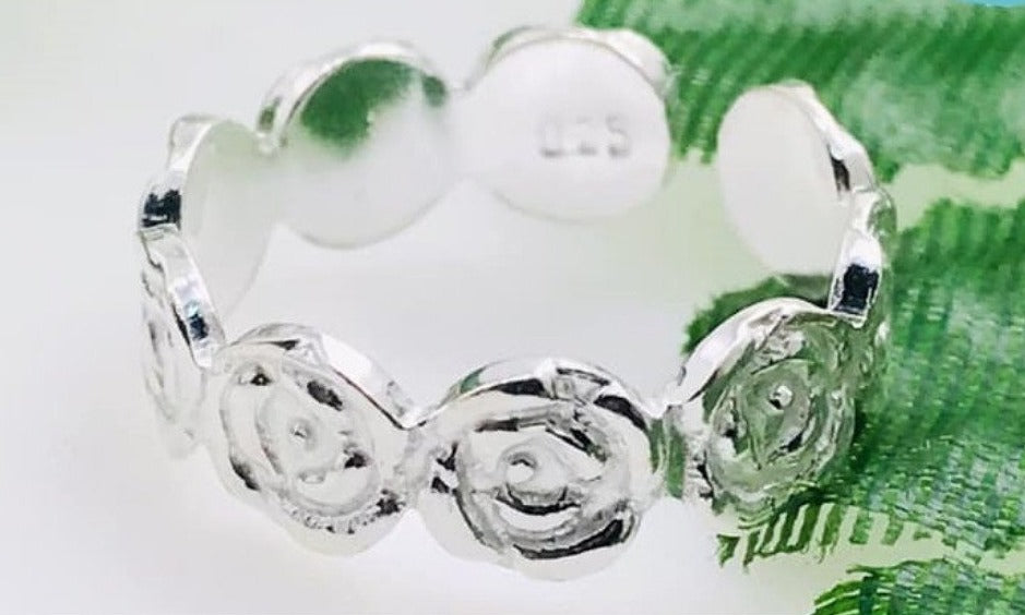 PANIN66  anillo flores ajustable