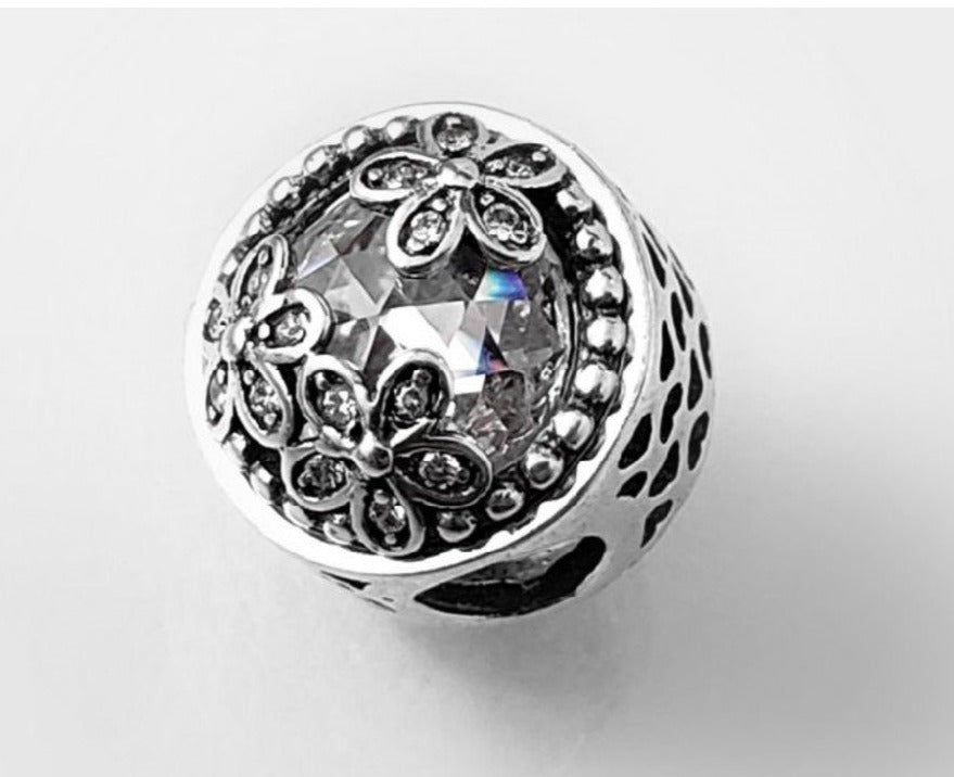 PCHARM2113  CIRCULAR CON CIRCON TRANSPARENTE Y FLORES