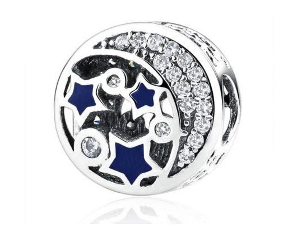 PCHARM 2229  CIRCULAR DE LUNA CRECIENTE Y ESTRELLAS