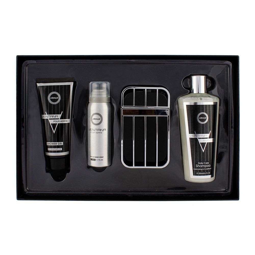 VENTANA GIFT SET FOR MEN, SHOWER GEL 100ML, BODY SPRAY 50ML, EDP 100ML, SHAMPOO 250ML