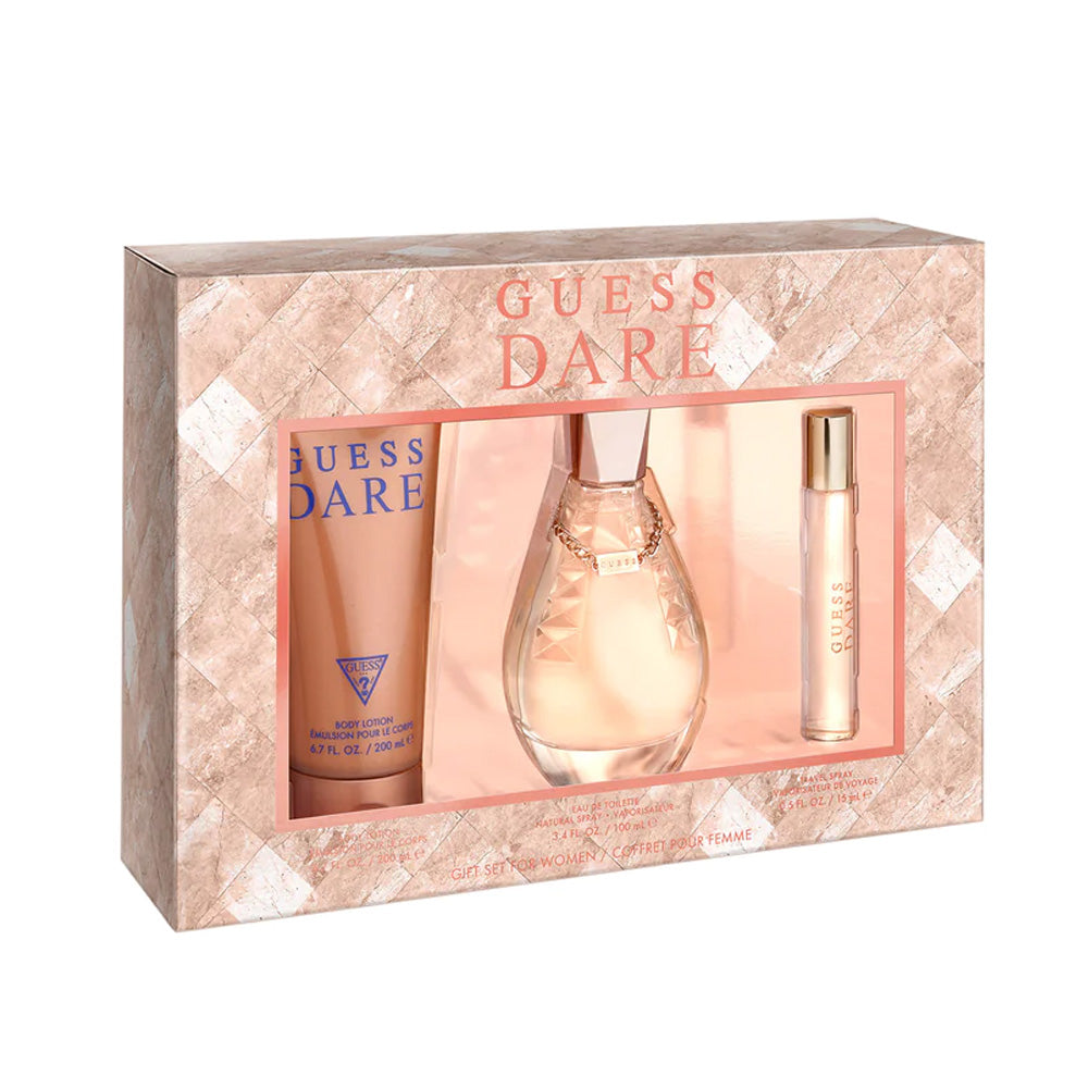 SET GUESS DARE EDT 100ML, BODY LOTION 200ML, SPRAY 15ML