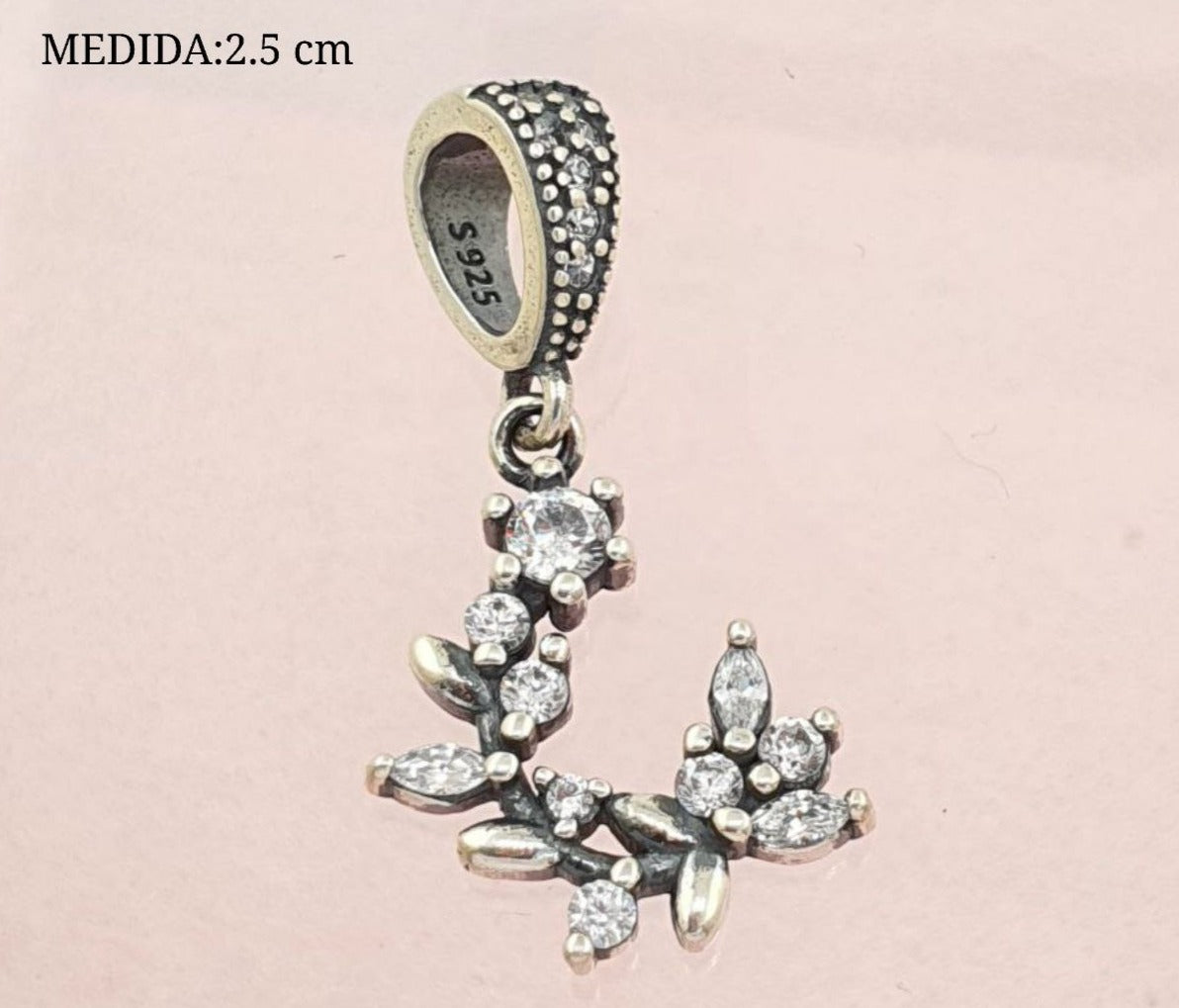 PCHARM2744   COLGANTE DE FLORES Y CIRCONES TRANSPARENTES