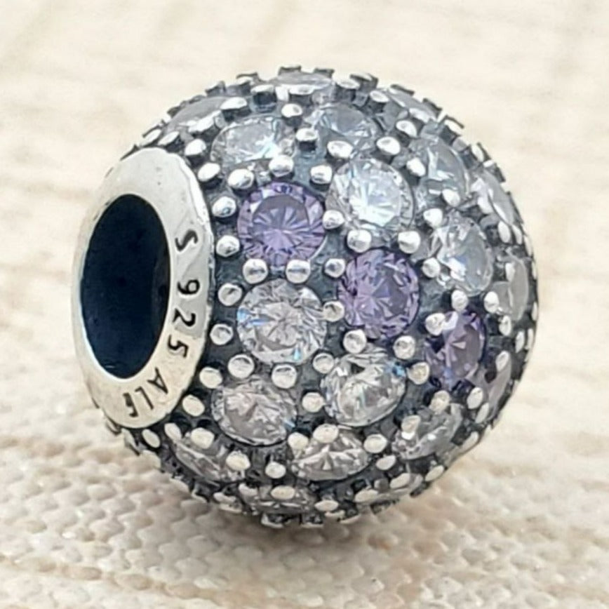 PCHARM2398  CIRCULAR CIRCONES TRANSPARTENTES Y MORADO