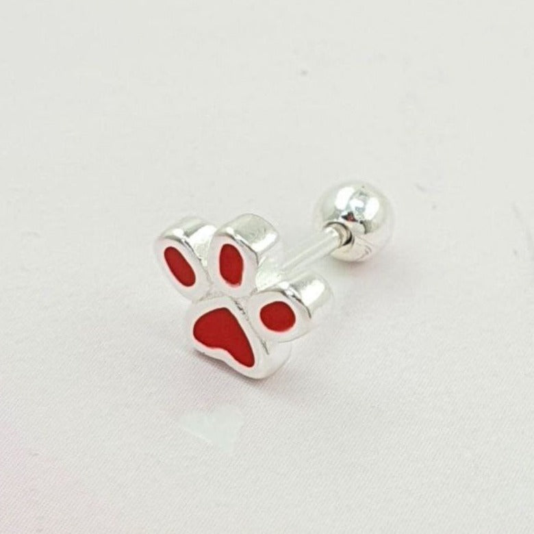 PIERCING DE PLATA 9.25 EN FORMA DE HUELLA