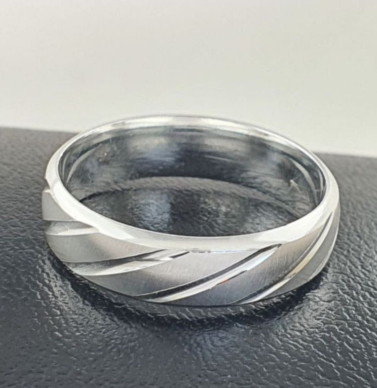 PANI1750 ANILLO CABALLERO MATRIMONIO, PLATA 925