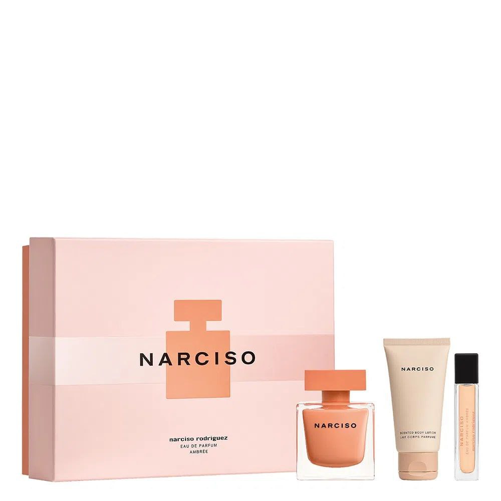 SET NARCISO RODRIGUEZ AMBRE  3/P´EDP 90 ML-10 ML, BODY LOCION 50 ML